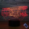 Creative 3D Fire Truck Night Light 16 Colors Changing USB