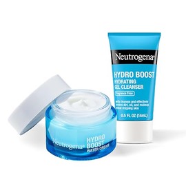 Neutrogena Hydro Boost - Crema hidratante facial hidratante para pieles sensibles más gel hidratante limpiador sin alcohol y fragancia ácido hialurónico rutina de hidratación diaria, 7.8 onzas líquidas
