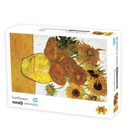 Mini 1000 Pieces Jigsaw Puzzles Adults The Smallest Size Sunflowers Puzzles Difficult Famous Painting Puzzle for Adult(Size 42.5X 30cm)