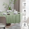 Easy-Going Faux Linen Waterproof Spill-Proof Tablecloth Stain Resistant Round Table