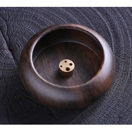 Fujitoya Incense Holder, Wood, Incense Burner, Mini Incense Burner, 4 Holes, Stylish, Incense Plate