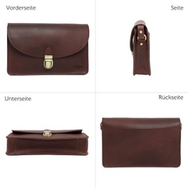 Gusti Handtasche Leder - Zoey Damen Handtasche Umhängetasche Ledertasche Rot Leder