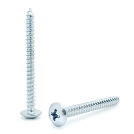 100 Qty #6 x 1-1/2" Zinc Plated Phillips Truss Head Wood Screws (BCP541)