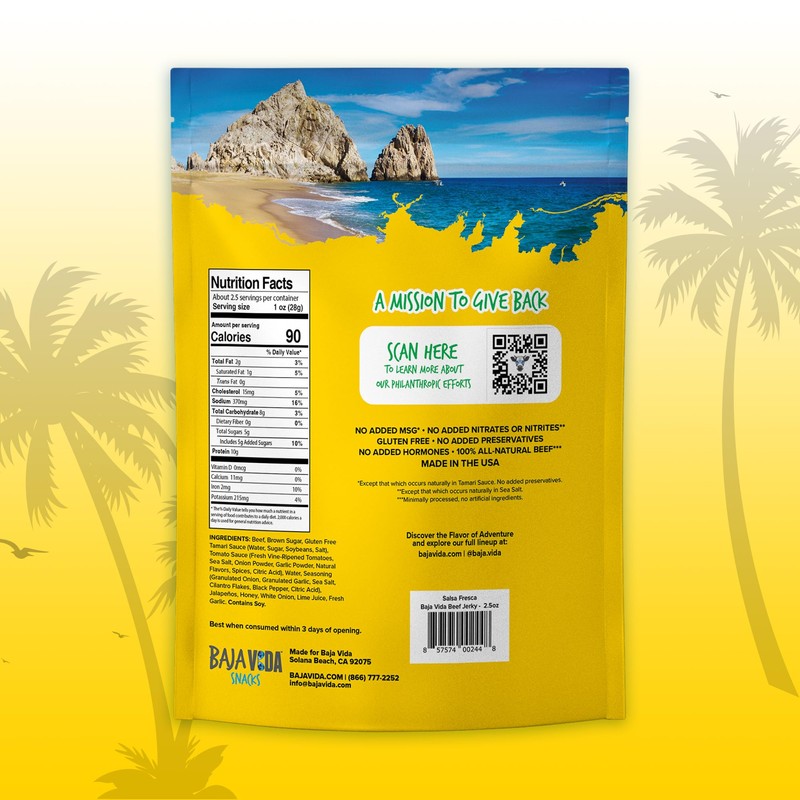 Baja Beef Jerky - 100% All Natural Beef Jerky, Keto