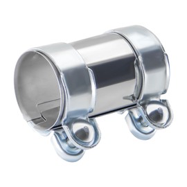Exhaust Clamp Pipe Connector Double Clamp Diameter 50 mm Length 95 mm Stainless Steel Exhaust Pipe Connector Use in Exhaust Systems of Buildings in the Automotive Industry