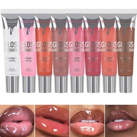 Long Lasting Lip Gloss, Moisturizing Glossy Lipstick, Plumping Lip Oil Lip Stick for Girls & Women:_01_one-size