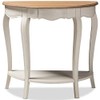 Baxton Studio Cordelia Console Table in White and Natural Brown