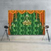 Rcoaror India Pooja Photo Backdrop Green Puja Ganpati Traditional Background