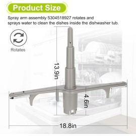 For Kenmore Electrolux 5304518927 154567702 Dishwasher Bottom Lower Spray Arm for Kenmore Frigidaire