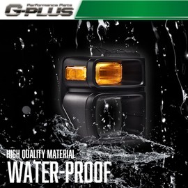 G-PLUS Headlight Trim Bezel with Parking Turn Signal Light Compatible With 08-14 Ford E150/08-14 Ford E250/08-19 Ford E350 (Passenger Side (Right))