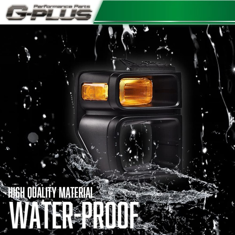 G-PLUS Headlight Trim Bezel with Parking Turn Signal Light Compatible