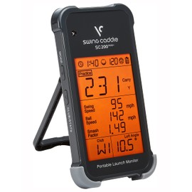 Voice Caddie SC200Plus ポータブルゴルフローンチモニター スイングアナライザー リアルタイムショットデータトラッキング付き バッテリー寿命12時間