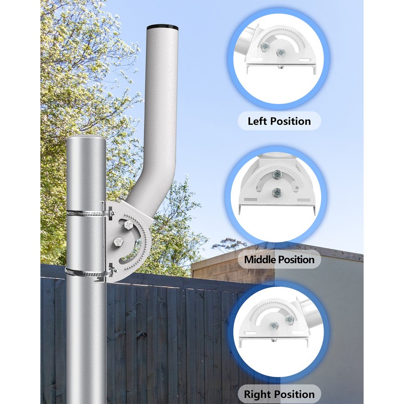 Adjustable Roof Mount Stainless Steel Versatile Weather Proof Pivot Mounting
