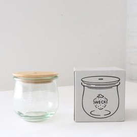 Weck WE-S223 Tulip Gift Box, Drink Bottle, 12.5 fl oz (370 ml), With Perforated Wood Lid