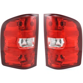 KarParts360 For 2012 2013 GMC Sierra 1500 Tail Light Assembly Pair Driver and Passenger Side w/Bulbs For GM2800207 GM2801207 | 25877454, 25877455