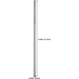 Juegos de Pajillas Reutilizables con Cepillo de Limpieza Set de 2 de Acero Inoxidable Plata y Kit para Pajillas, Portátil para Bebidas Frías y Jugos de Frutas para Oficina y