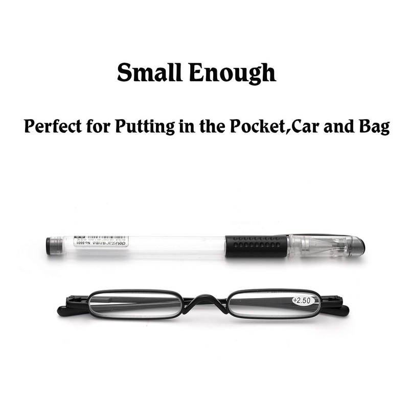 ZUVGEES Easy Carry Mini Compact Slim Reading Glasses—Lightweight Portable Readers