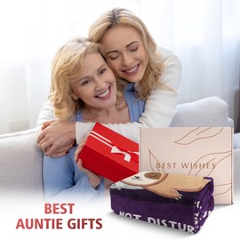 Niyewsor Auntie Birthday Gifts, Flannel Blanket Gifts for Auntie, Best Auntie Gifts, Aunty Gifts, for Auntie, Aunty, Aunt (62 * 52in)