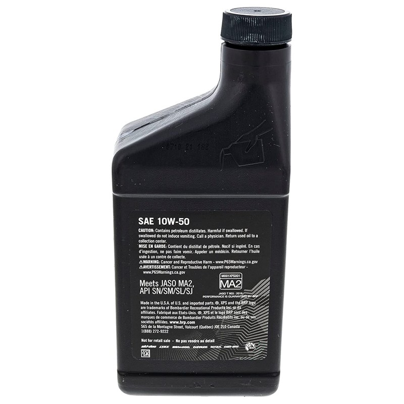 Can-Am OEM 4T 10W-50 Synthetic Blend Oil Change Kit, 779252,