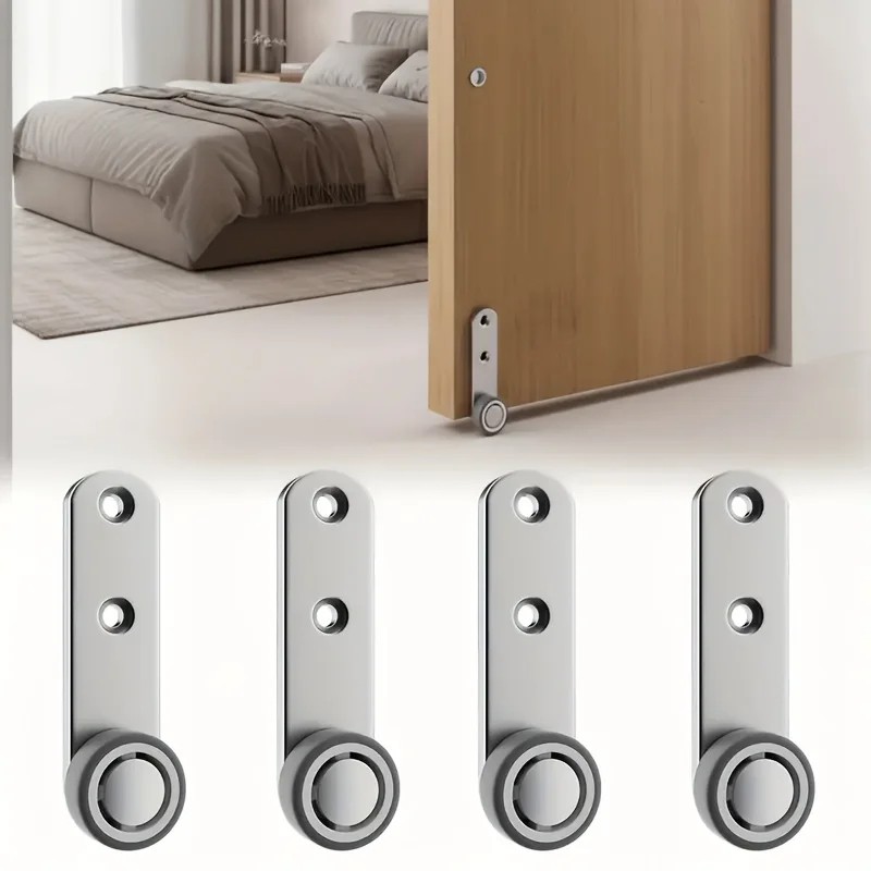 Sliding Door Roller Wheels for Smooth Movement – 4-Piece Metal