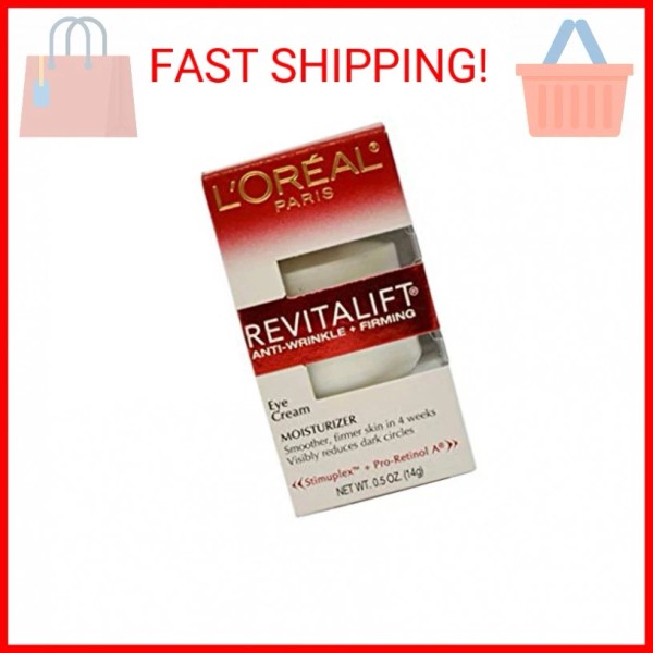 L'Oreal Paris Revitalift Eye Cream 0.5 Ounce (14ml) (2 Pack)