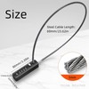 Steel Cable Rope Locks with Combination High Security 4-Digit Combination