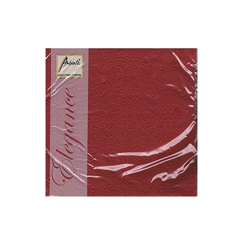 Ambiente - Napkins - Elegance - Embossed - Bordeaux