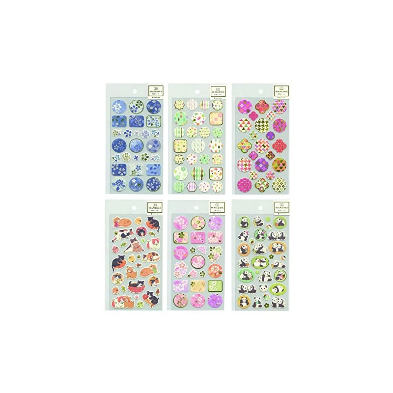 WANOWA 1354125 Japanese Sticker, Cute, Modern
