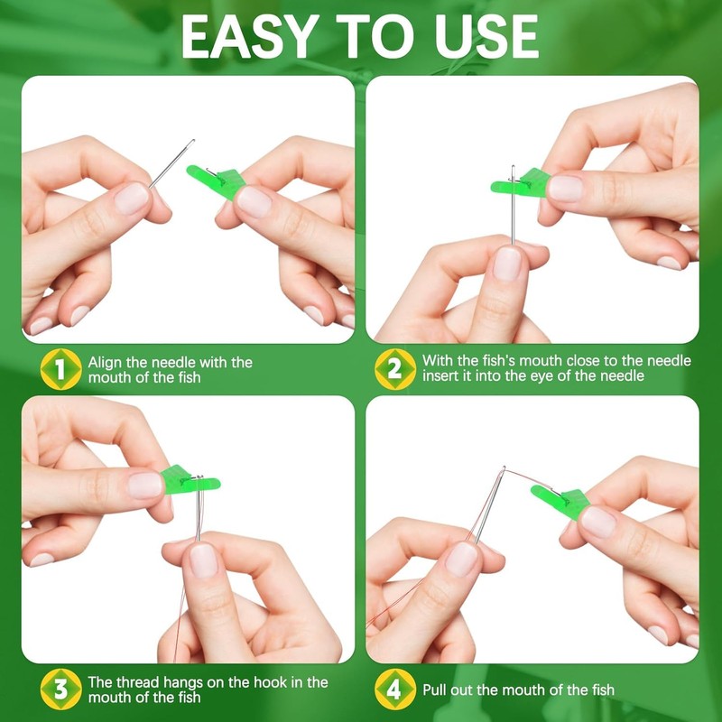 10 Pcs Fish Mouth Automatic Sewing Needle Threader - Easy-to-use