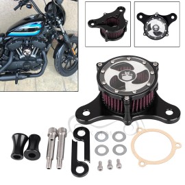 Unbranded Clear Air Cleaner Intake Filter Set Fit For Harley Tri Street Electra Glide FLHT