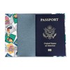 Passport holder with stamps eco friendly leather colorful case