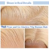 QNQZ Blonde Wig Human Hair 26inch Glueless Wigs Human Hair