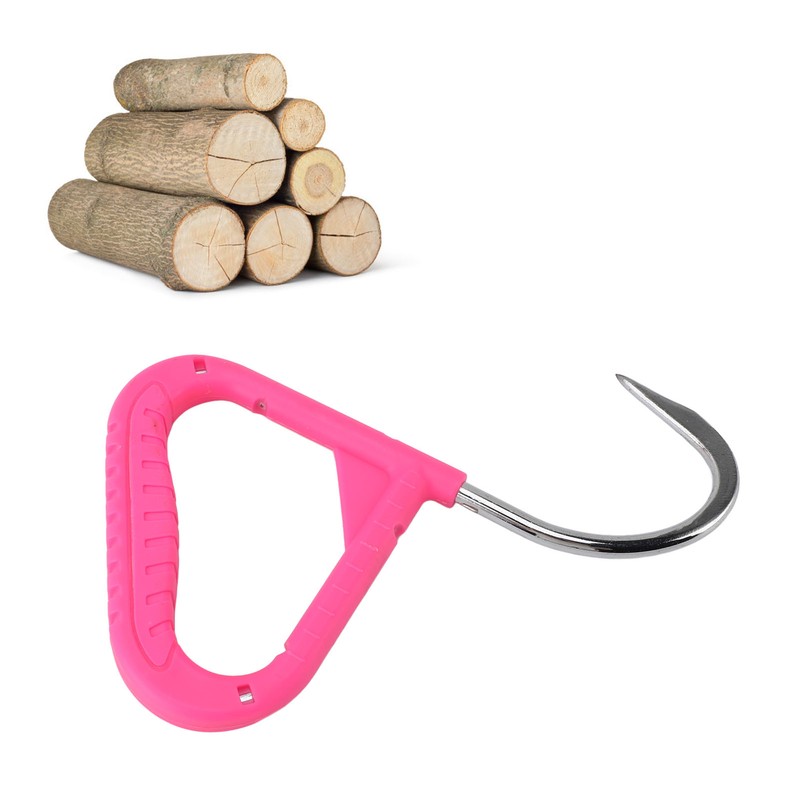 Pulp Hook Chrome Plated Steel Single Handed Comfortable Grip Log