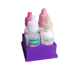 Znet3D Eye Drop Bottles Organizer & Storage – 4-Slot Holder (Purple)