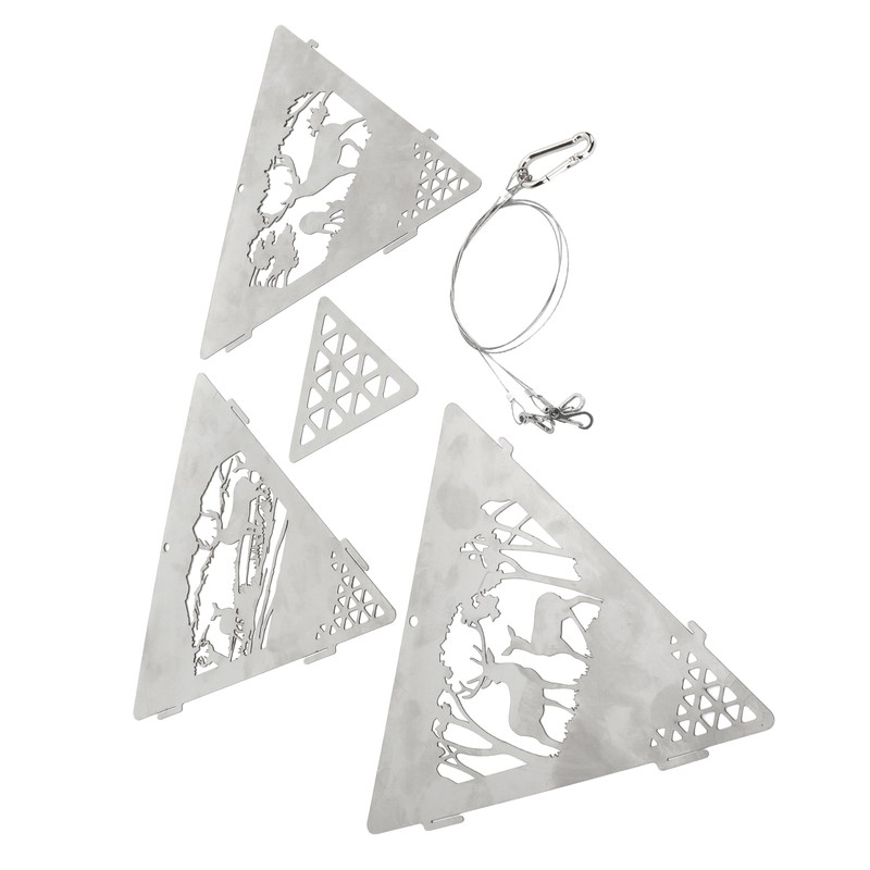 Triangular Campfire Grill Hanger Outdoor Portable Reindeer Bonfire Fire Pit