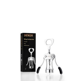 shengshi Wine Opener Zinc Alloy Premium Wing Corkscrew Wine Bottle Opener With Multifunctional Bottles Opener
