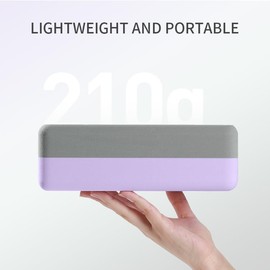 Yoga Blocks, High Density Yoga Bricks 2 Pack, Lightweight EVA Foam blocks for Yoga, Pilates, Meditation - Yoga Accessories for Stability, Balance, Deepen Stretches (Purple + Grey, 1 pcs)