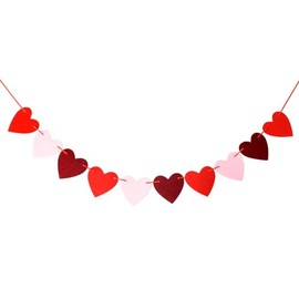 Valentines Day Decorations for the Home Bedroom Classroom Office Party Wedding Anniversary Valentines Day Banner Decorations Engagement Banners and Signs Hanging Heart Wedding Decor Banner