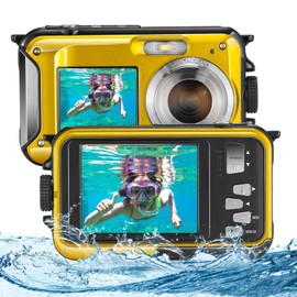 Aomdom Underwater Camera, Waterproof Digital Camera HD 2.7K Underwater Camera Waterproof 48MP 16X Digital Camera Diving Anti Shake Digital Camera