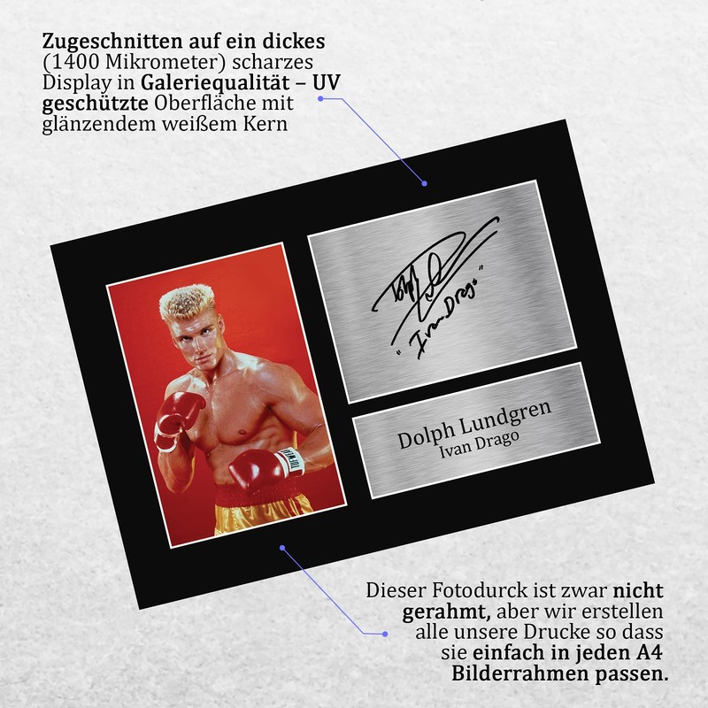 HWC Trading A4 Dolph Lundgren Rocky 4 IV Ivan Drago