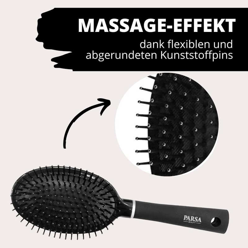 PARSA Beauty Hair Brush, Oval Allround Hair Styling Brush with