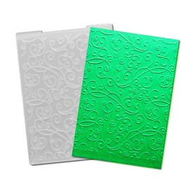 arriettycraft Swirls Vine Plastic Embossing Folders for Card Making Flourish Lace Vine Embossing Folders for Scrapbooking Paper Crafting Decoration