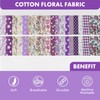 Sewing Patchwork Fabric, 40-Piece Colourful Cotton Fabric Set, Floral Cotton
