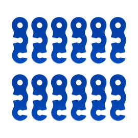 12 PCS Guy Rope Tensioners Jagowa Tent Wind Rope Buckle Cord Guyline Runners Adjuster Tent Accessory for Camping Hiking(Blue, Orange)