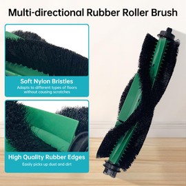 LOVECO Replacement Parts Compatible for iRobot Roomba Vac Essential Robot Vacuum Q0120 Q011,Essential Robot Vacuum and Mop Combo Y0140 Y0110,1 Main Brush,4 Filter, 4 Side Brush