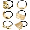 6 Pcs Doradas Hair Ties Accesorios Mujer, Retro Elástico Ligas