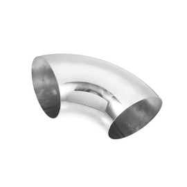 Motoforti OD 4.5 Inch 90 Degree SS304 Stainless Steel Bend Tube Exhaust Elbow Pipe for Car Modified Exhaust System 0.06" Wall Thickness Piping Silver Tone Long-lasting