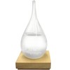 YYT Weather-changing Tabletop Storm Glass with Wooden Base Drop
