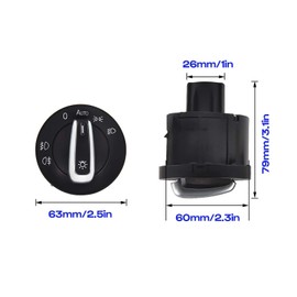 COZERI Light Switch Compatible 5ND941431B with for VW Golf V 03-08 Golf Plus 05-13 Passat B6 05-09, Jetta III 05-10 Tiguan Caddy Eos Scirocco Touran, Headlight Switch