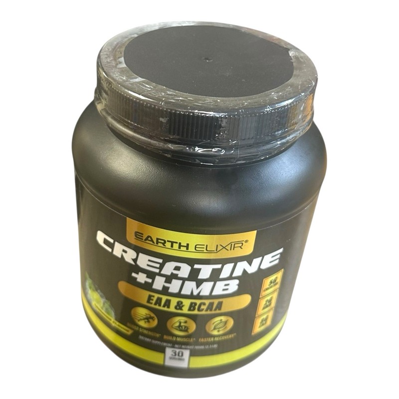 Earth Elixir Creatine HMB Supplement w/Essential Amino Acids Powder |